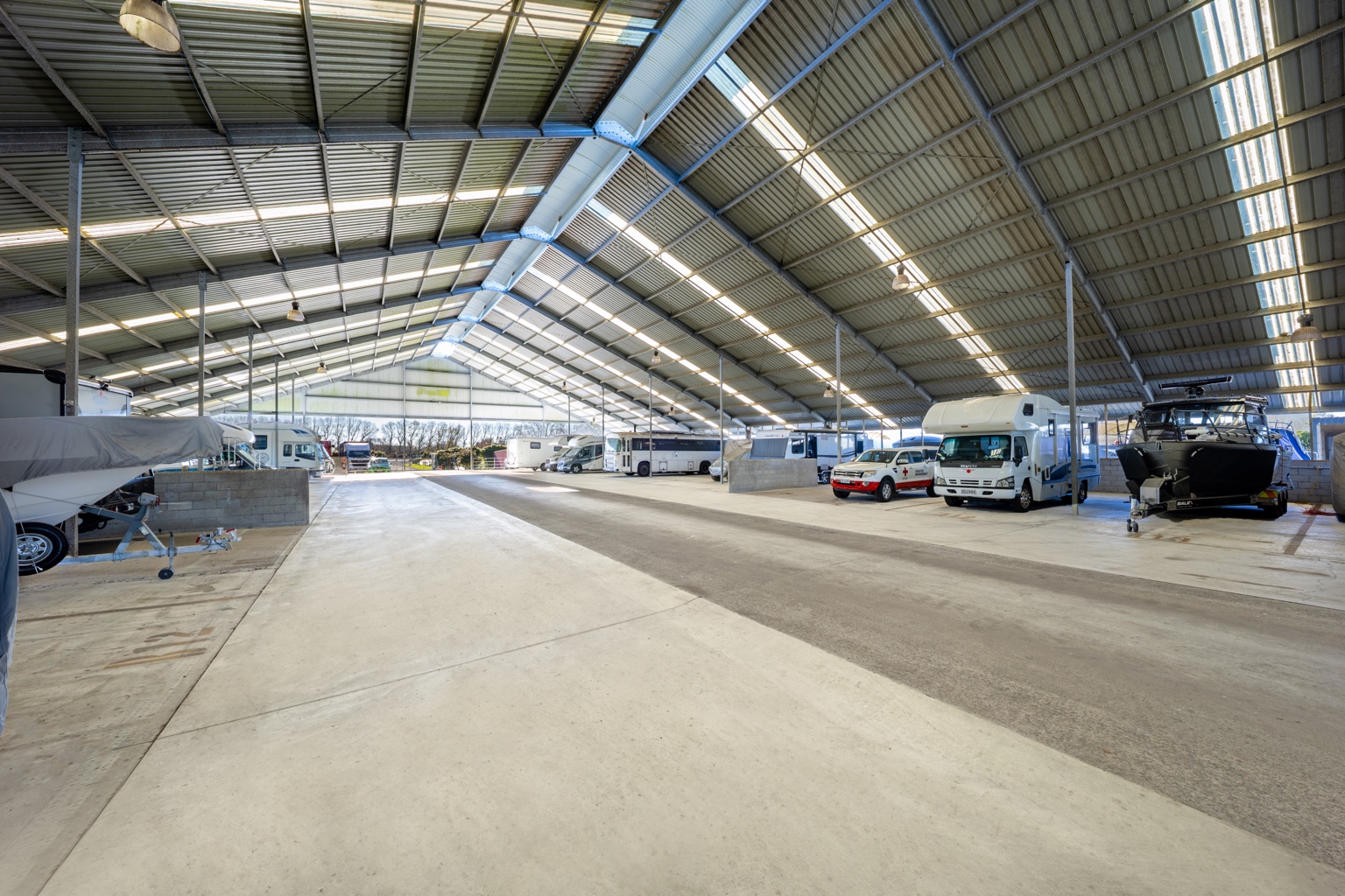 Interior of Stronghold extra high covered facility